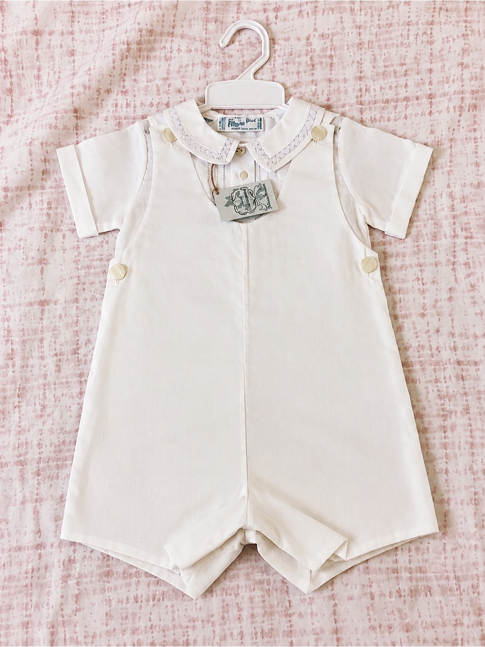 NWT Boy’s White Heirloom Romper Feltman Brothers Special Occasion 6 months